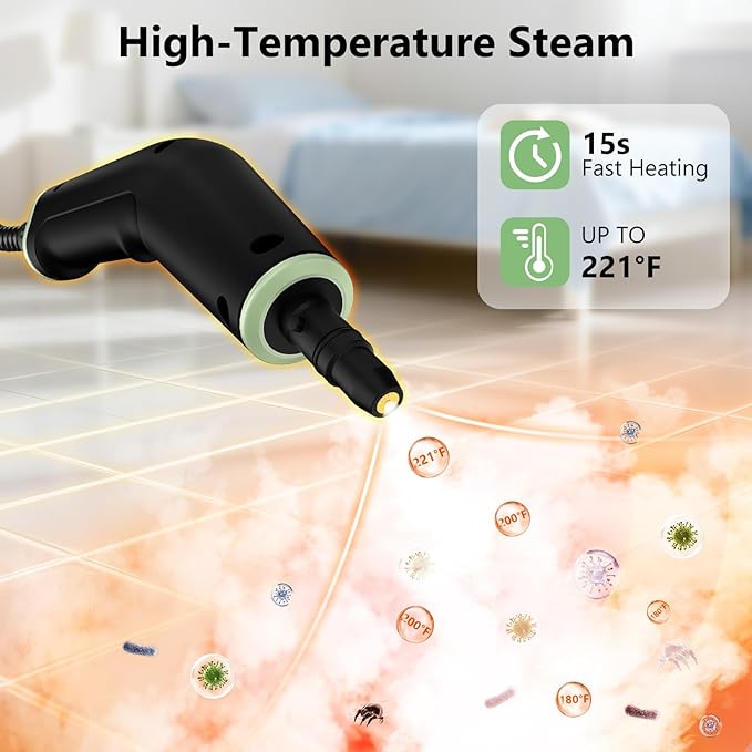 ♨️ 15-Second High-Pressure Multi-Surface Steam Cleaner