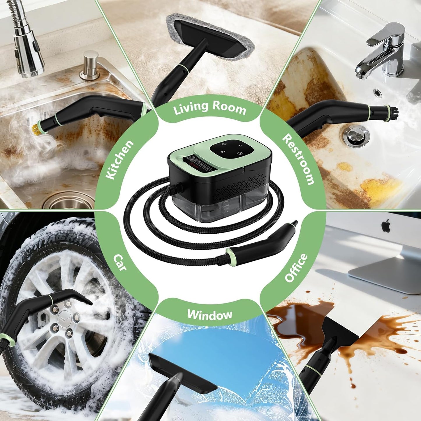 ♨️ 15-Second High-Pressure Multi-Surface Steam Cleaner