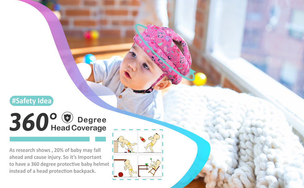 👶 360° PREMIUM BABY HEAD PROTECTOR / Protect Your Baby's Head During Crawling & First Steps