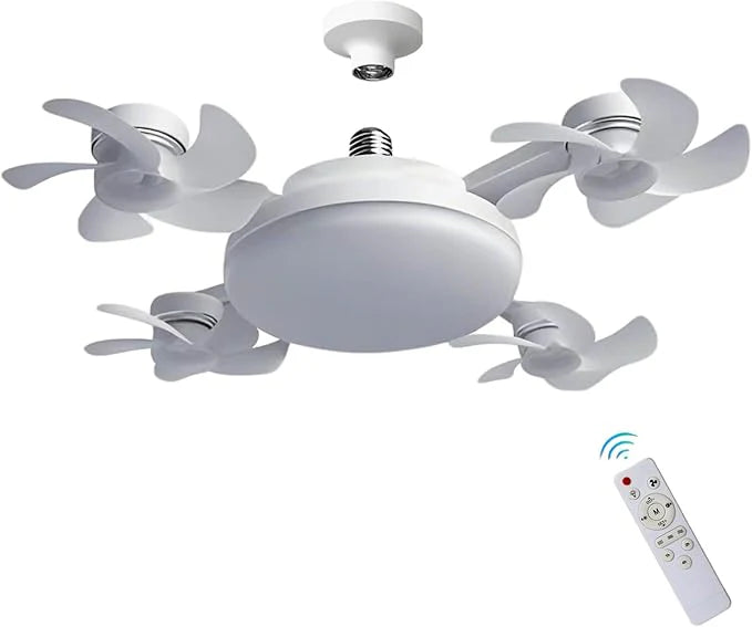 2026 New E27 Socket Ceiling Fan Light  2-in-1 Fan Light